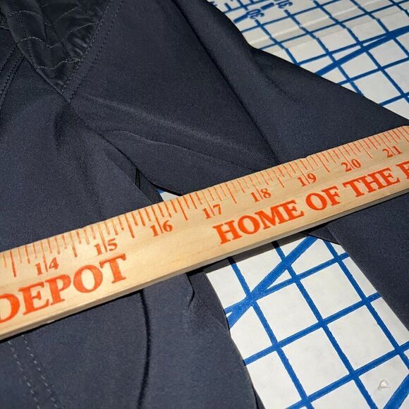 Michael Kors Parka Rain Coat Women's Size S Black Quilted Shoulder Full Side Zip - Picture 6 of 6